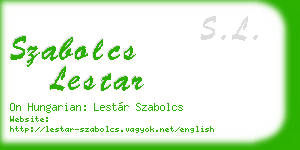 szabolcs lestar business card